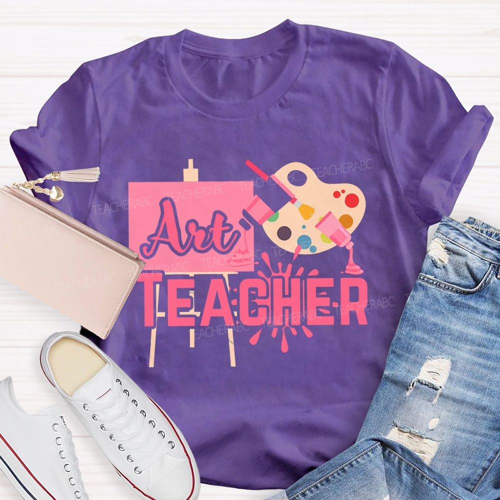 Art Teacher And Dyeing Plate Teacher T-shirt