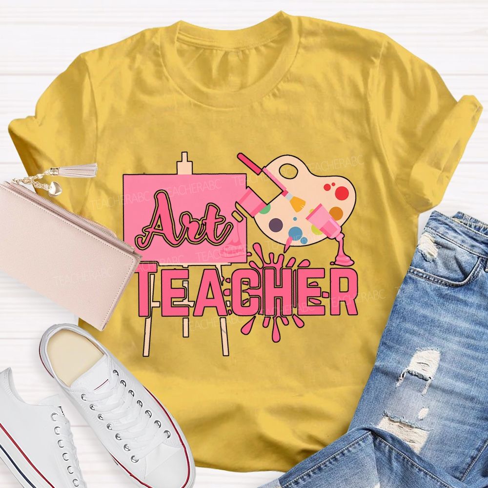 Art Teacher And Dyeing Plate Teacher T-shirt