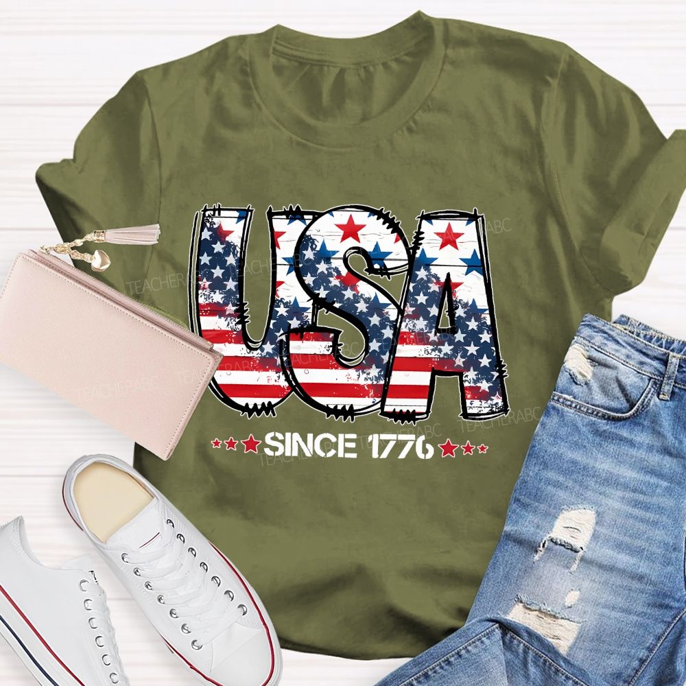USA Since 1776  Teacher T-shirt