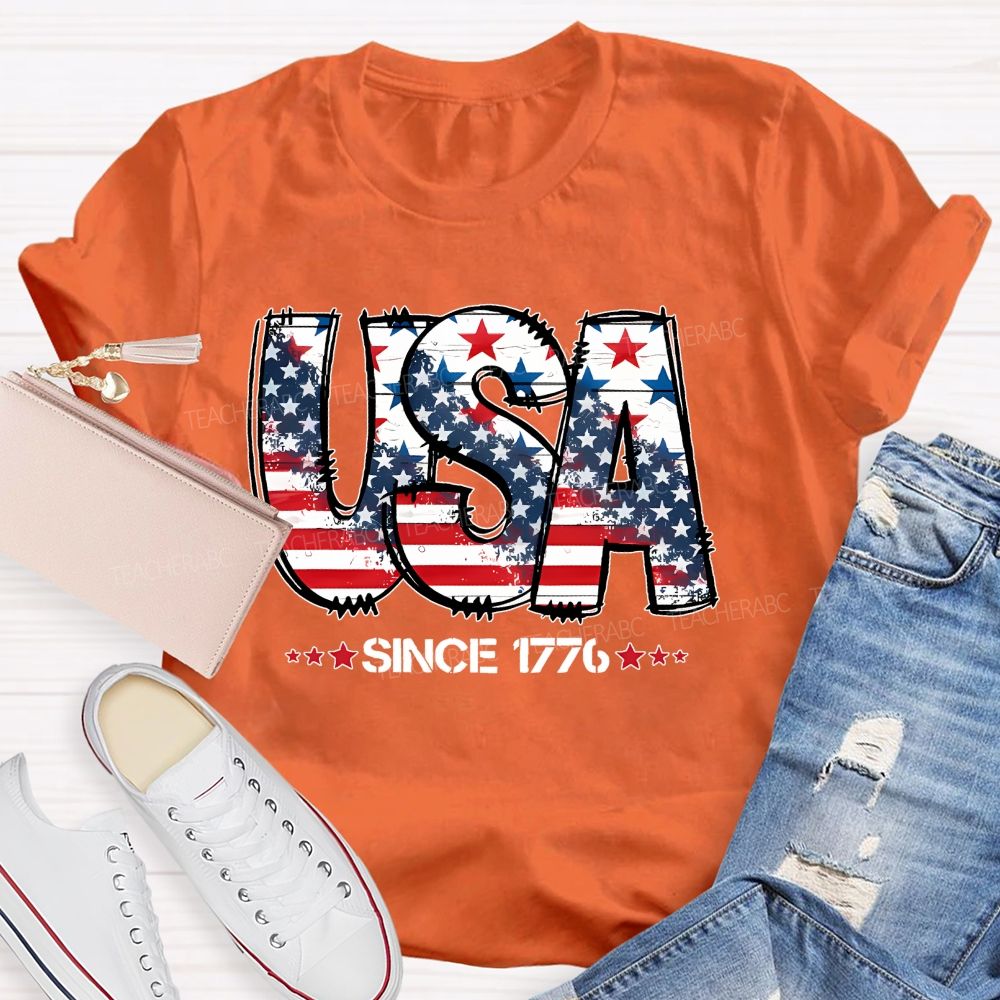 USA Since 1776  Teacher T-shirt