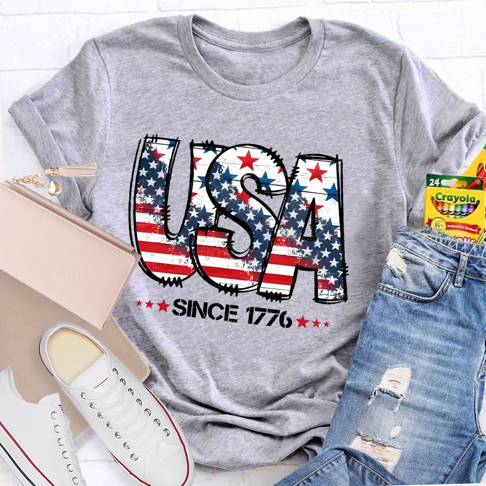 USA Since 1776  Teacher T-shirt