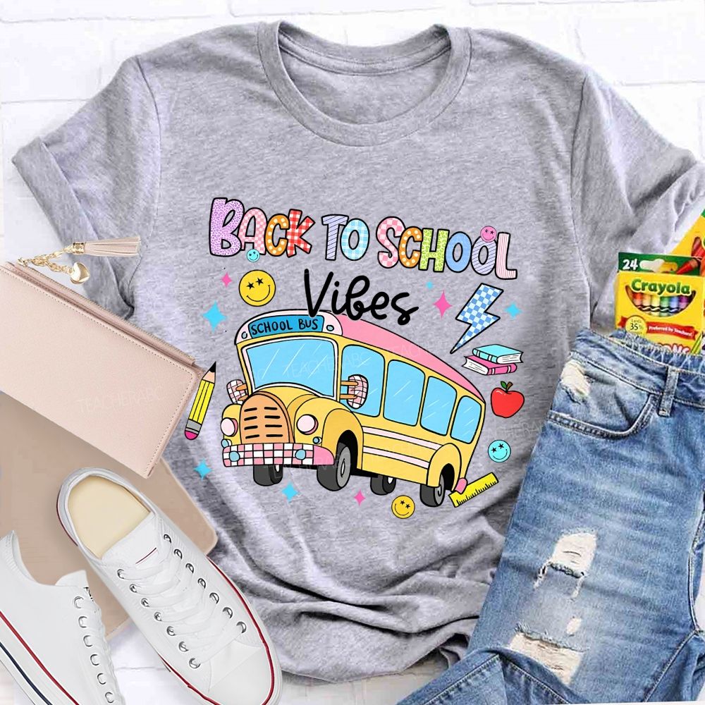 Back To School Vibes School Bus T-shirt