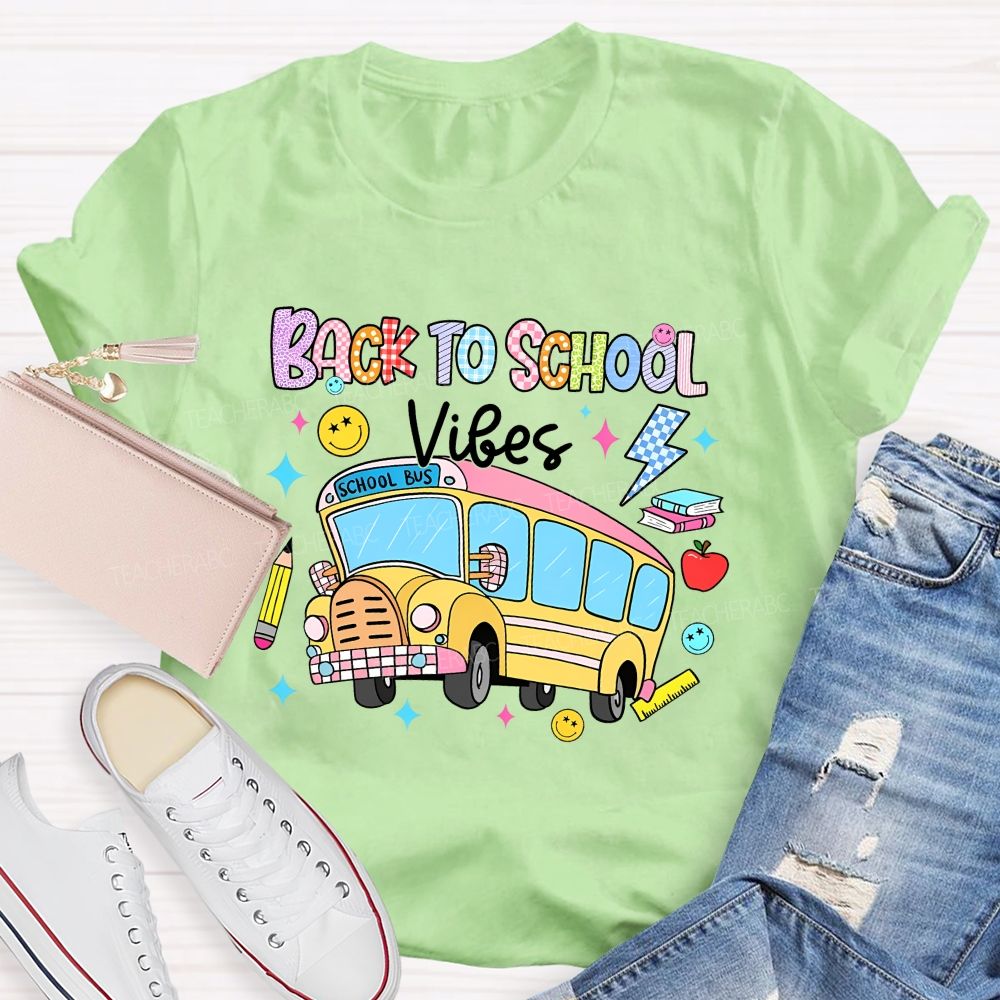 Back To School Vibes School Bus T-shirt