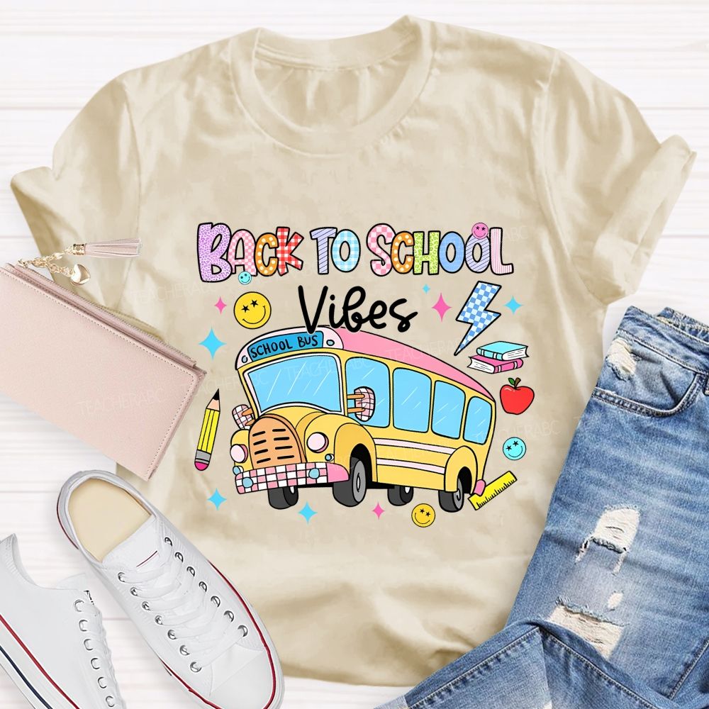 Back To School Vibes School Bus T-shirt