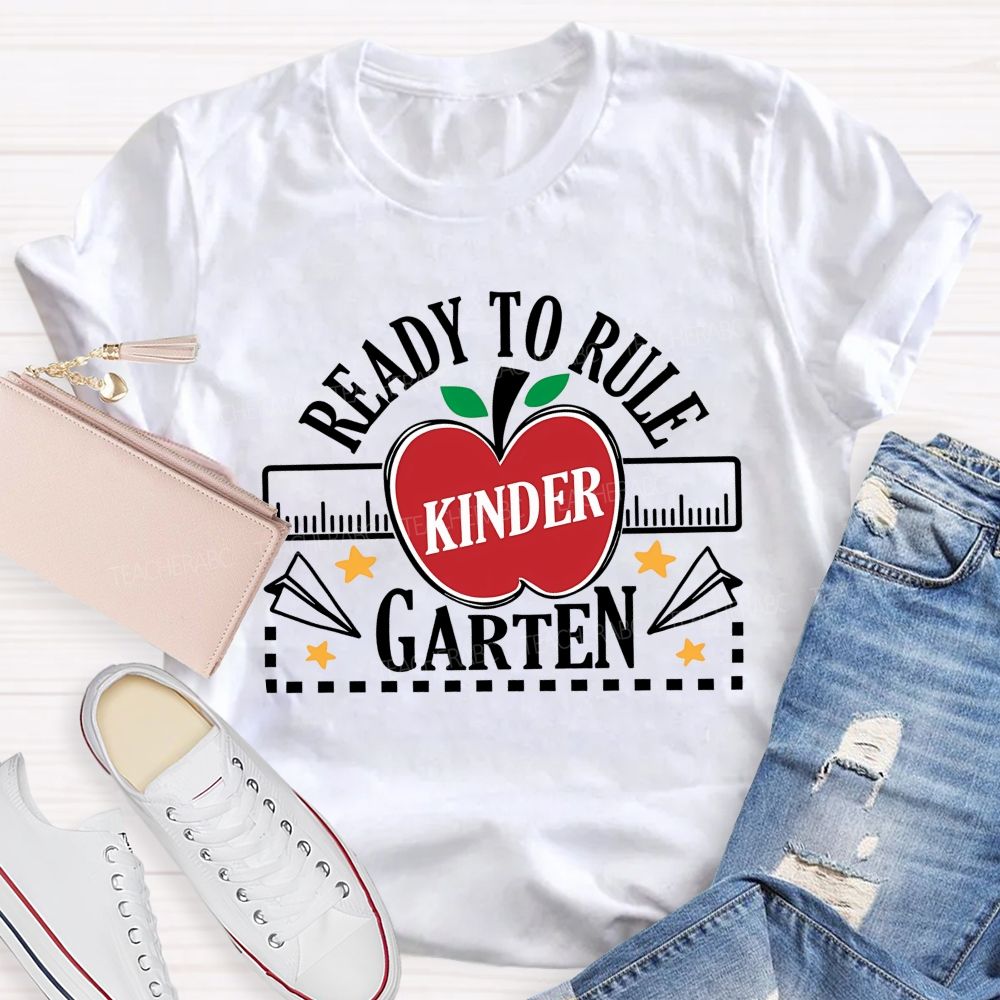 Personalized Grade Ready To Rule Teacher T-shirt