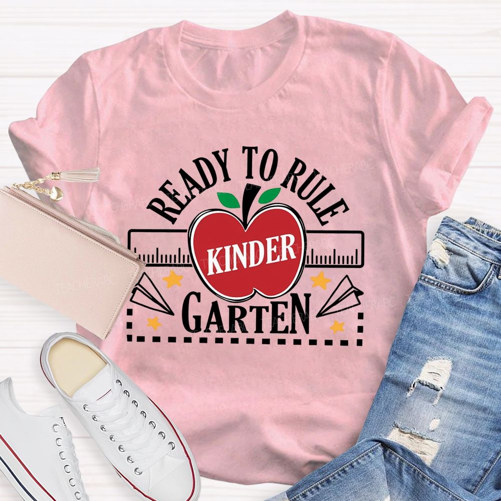 Personalized Grade Ready To Rule Teacher T-shirt