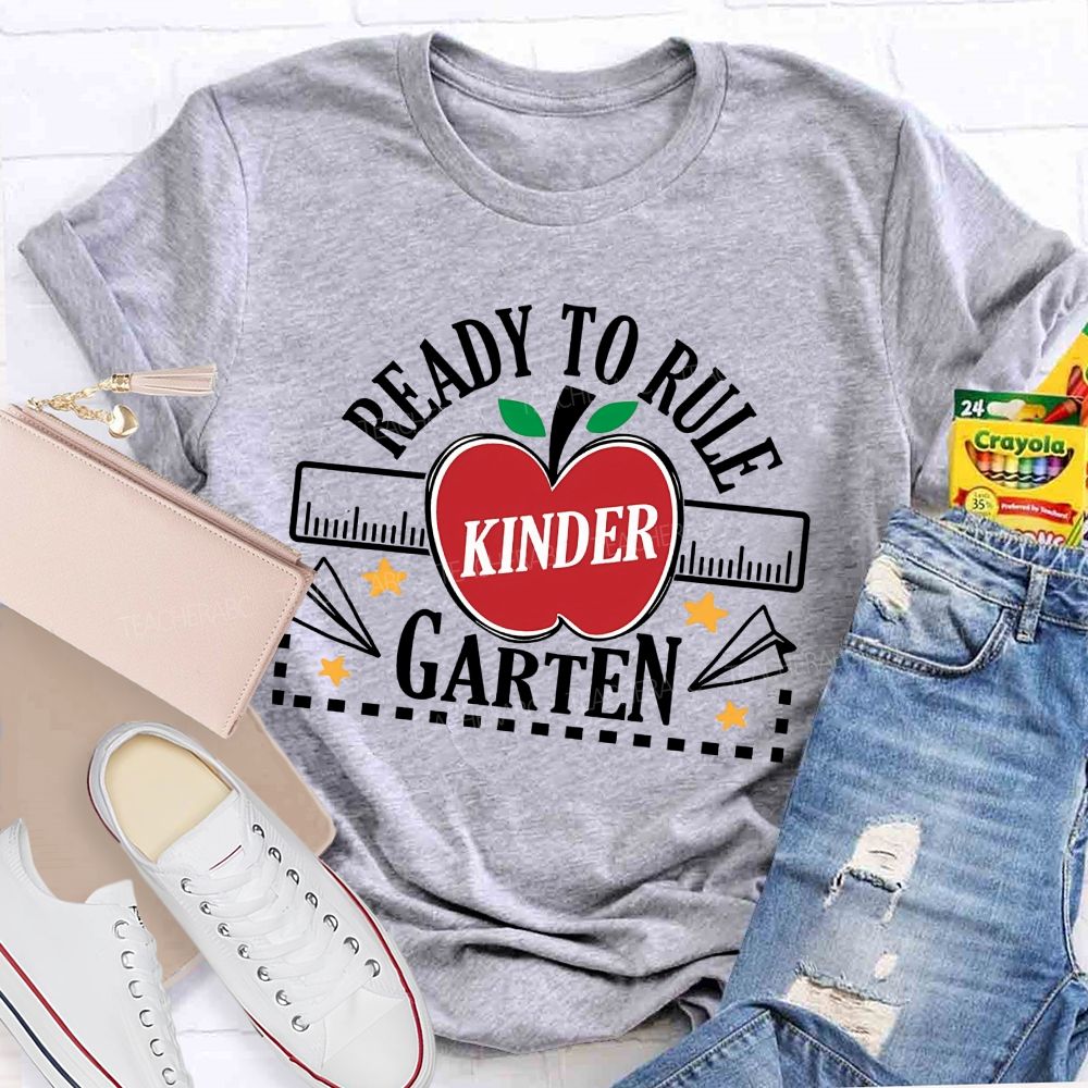 Personalized Grade Ready To Rule Teacher T-shirt