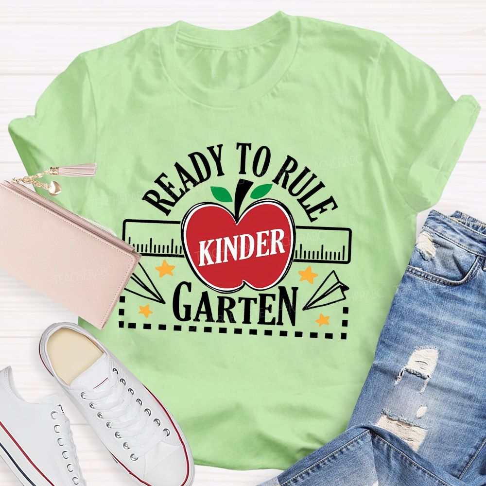 Personalized Grade Ready To Rule Teacher T-shirt