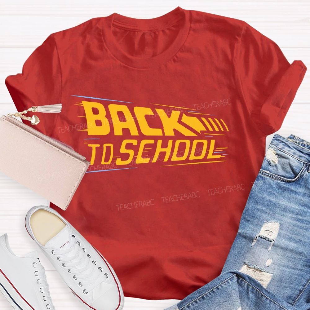 Back To School Letters Graphics  Teacher T-shirt