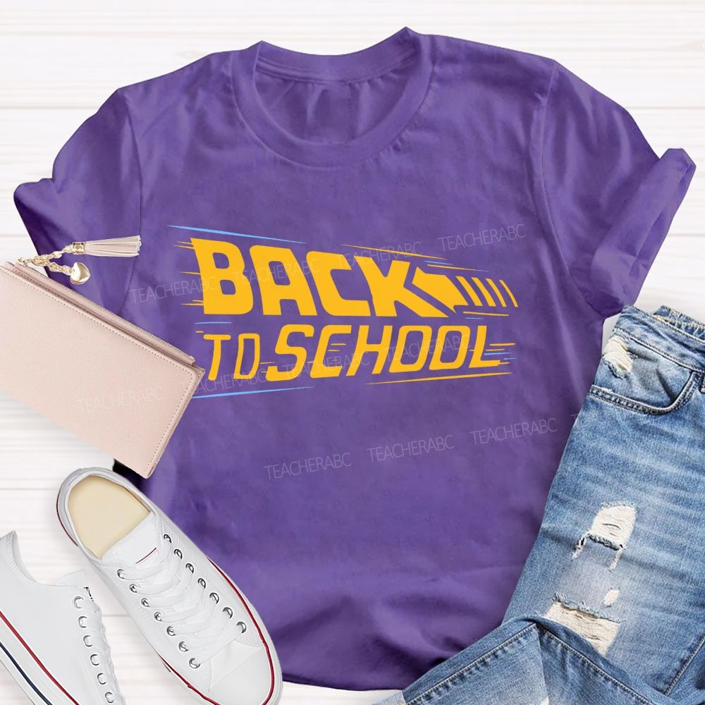 Back To School Letters Graphics  Teacher T-shirt