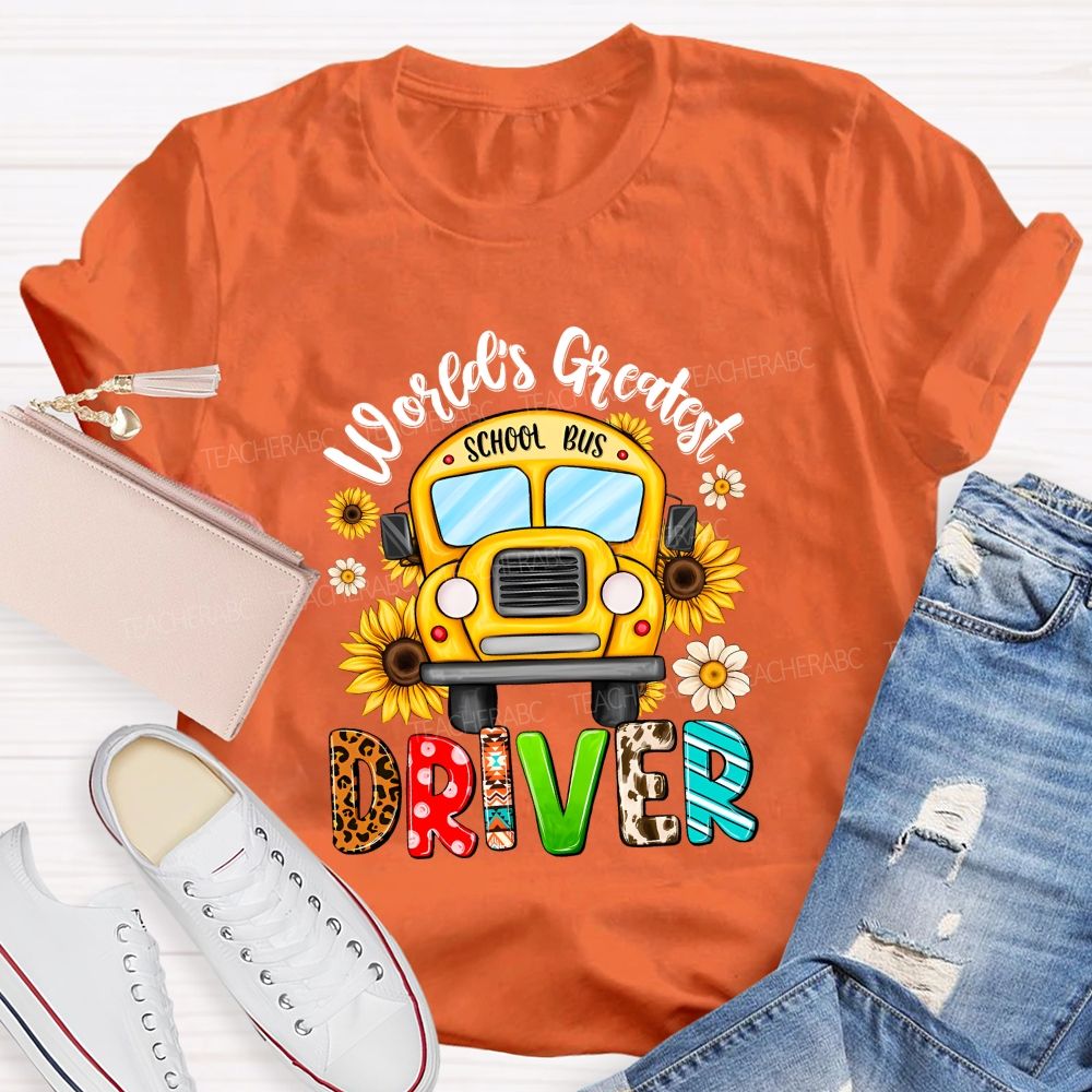World'S Greatest School Bus Driver Teacher T-shirt