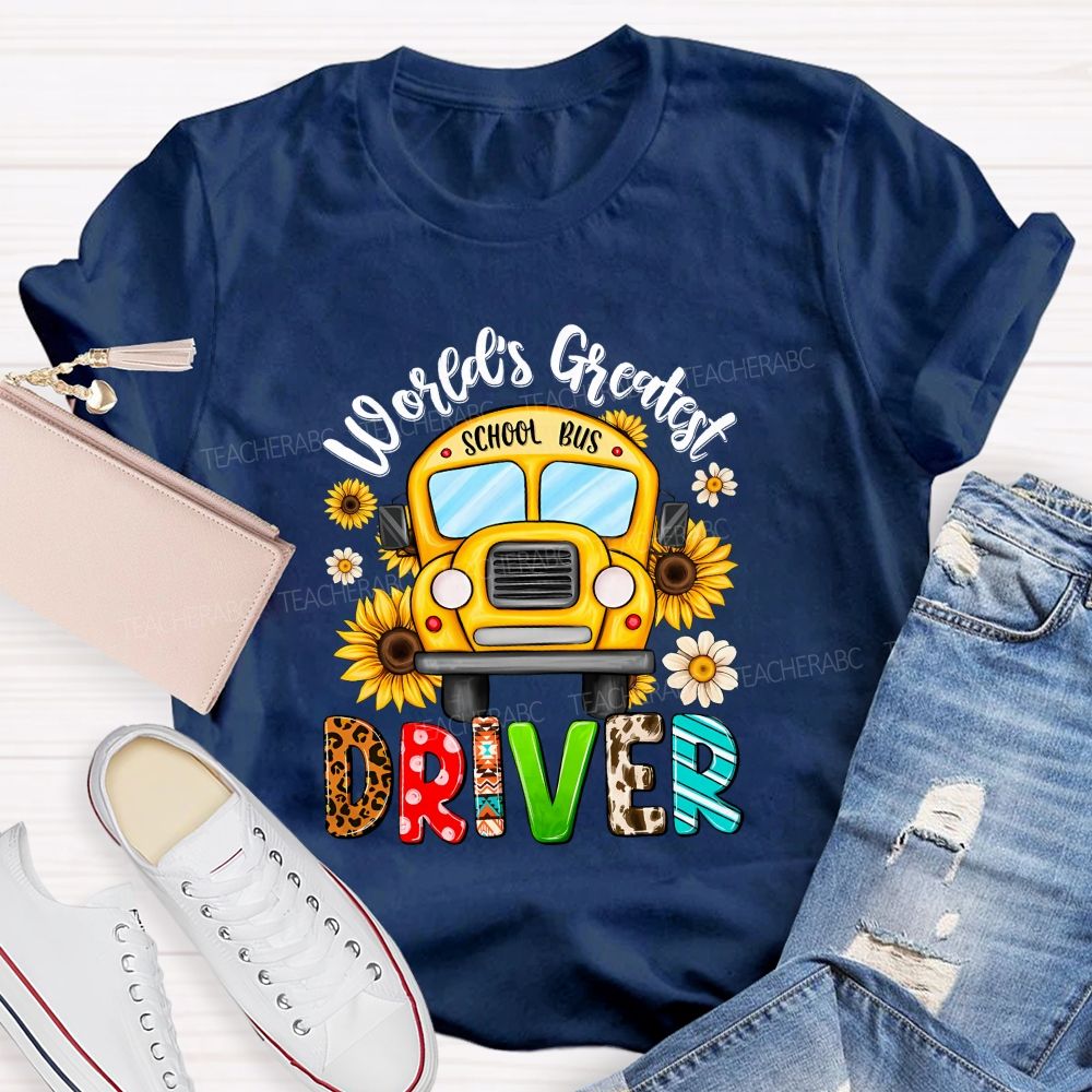 World'S Greatest School Bus Driver Teacher T-shirt