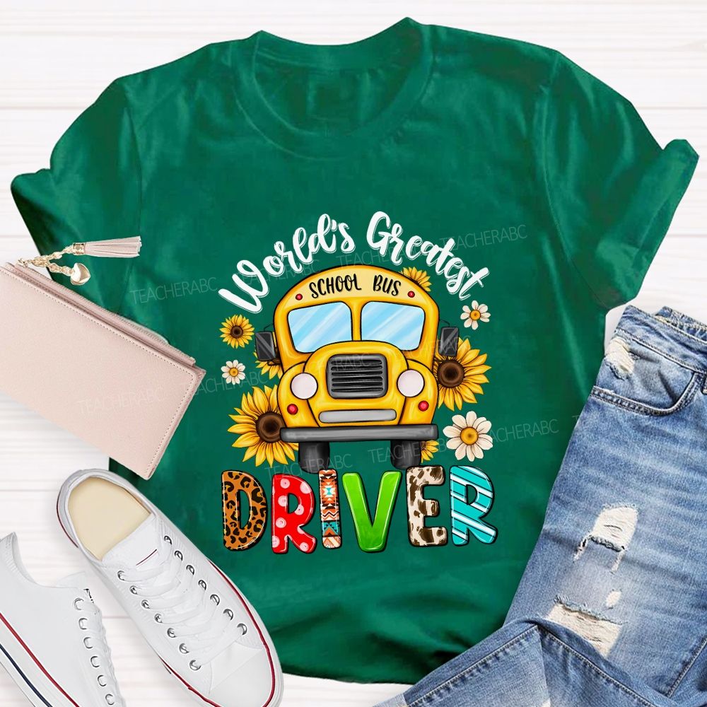 World'S Greatest School Bus Driver Teacher T-shirt