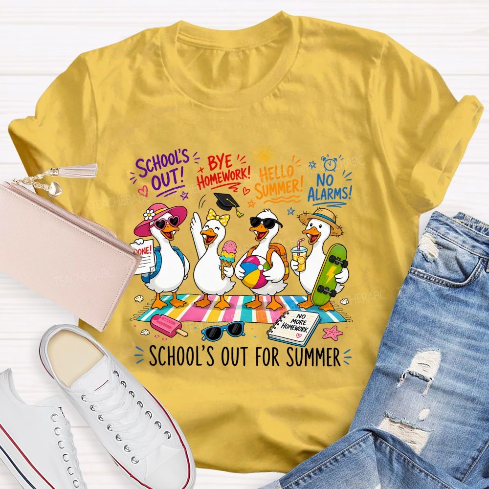 School'S Out For Summer No More Homework Teacher T-shirt