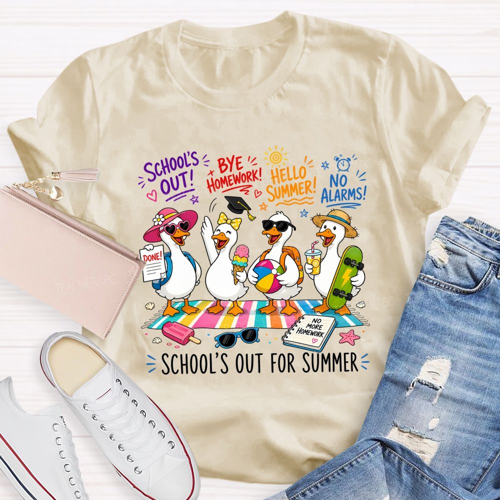 School'S Out For Summer No More Homework Teacher T-shirt