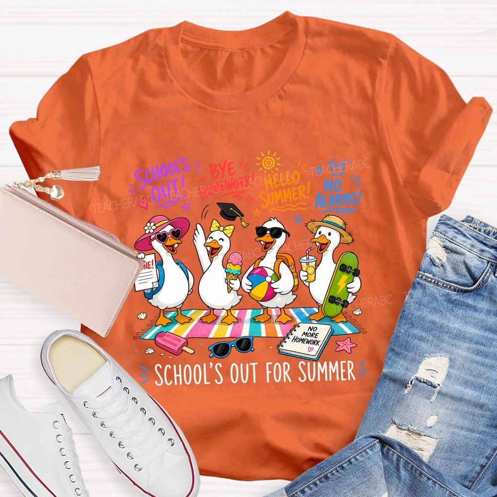 School'S Out For Summer No More Homework Teacher T-shirt