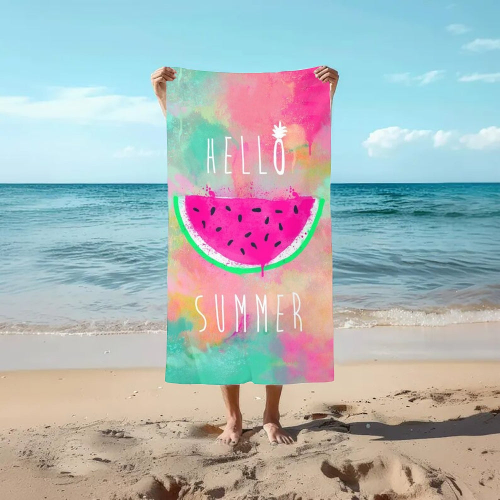 Hello Summer Beach Towel