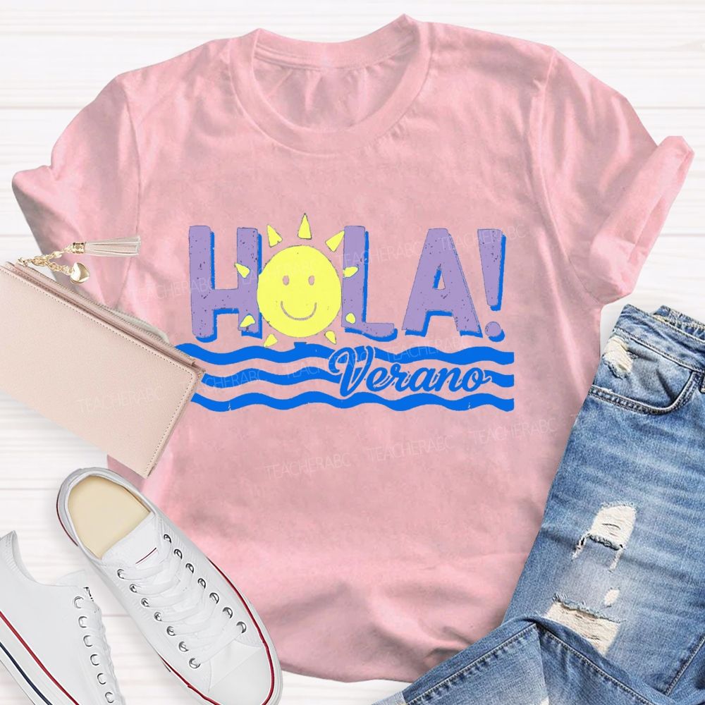 Hola Verano Sunshine Teacher T-shirt