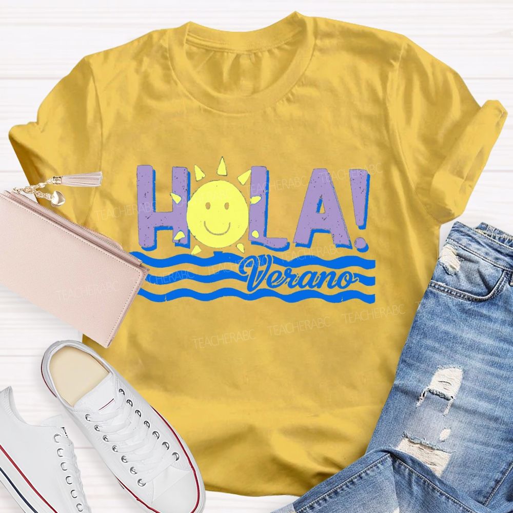 Hola Verano Sunshine Teacher T-shirt