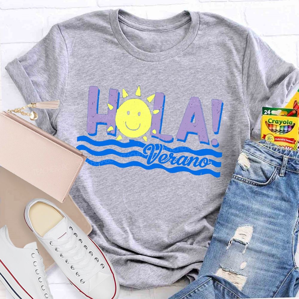 Hola Verano Sunshine Teacher T-shirt