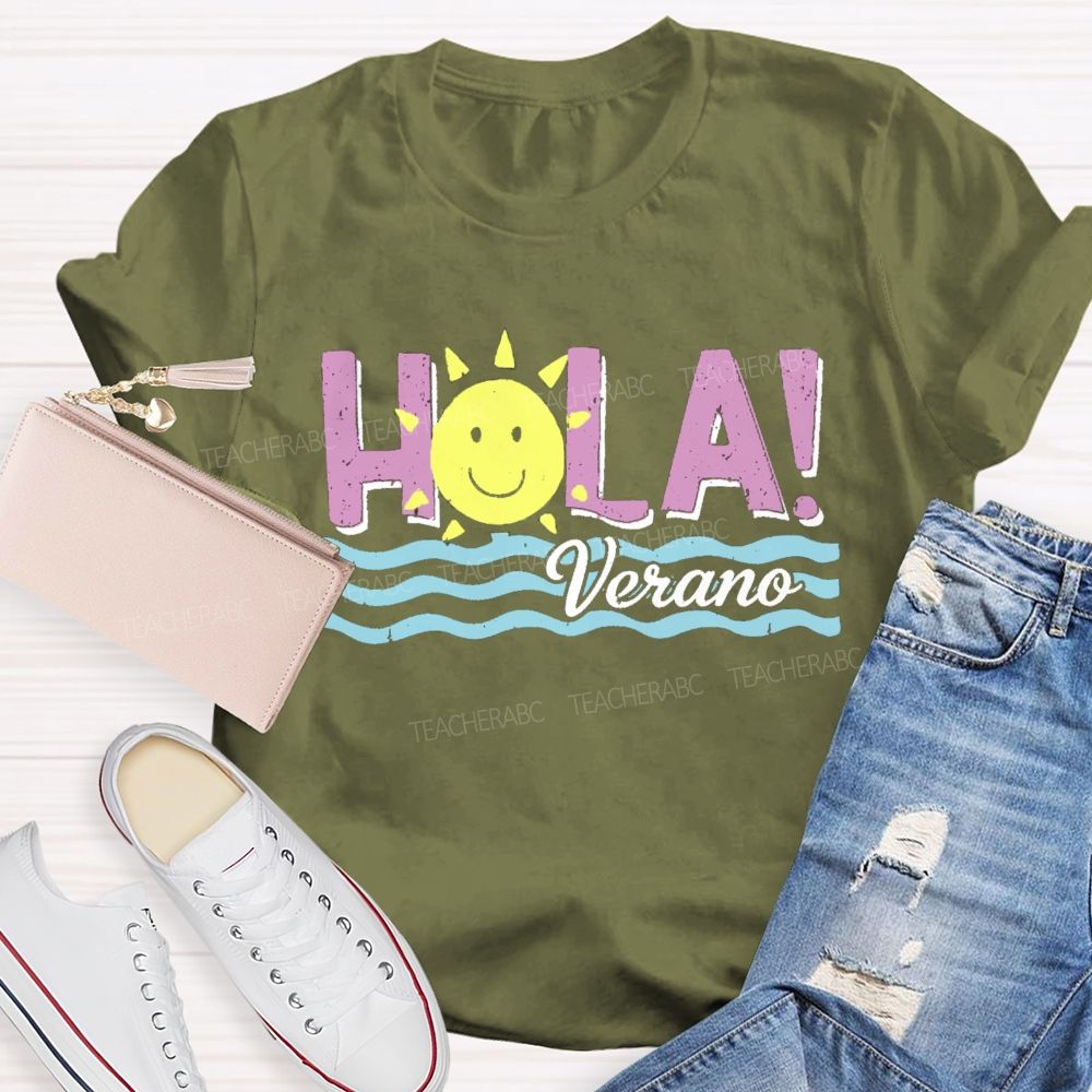 Hola Verano Sunshine Teacher T-shirt