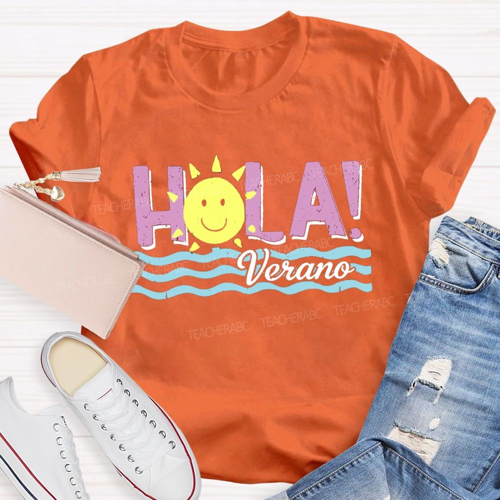 Hola Verano Sunshine Teacher T-shirt