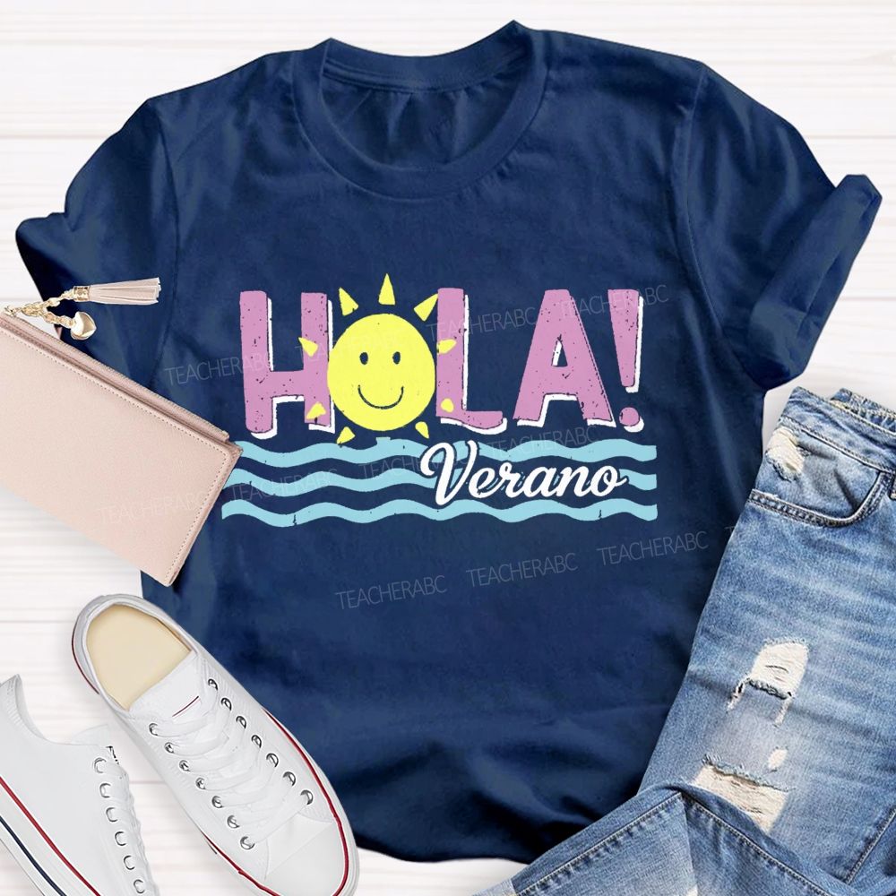 Hola Verano Sunshine Teacher T-shirt