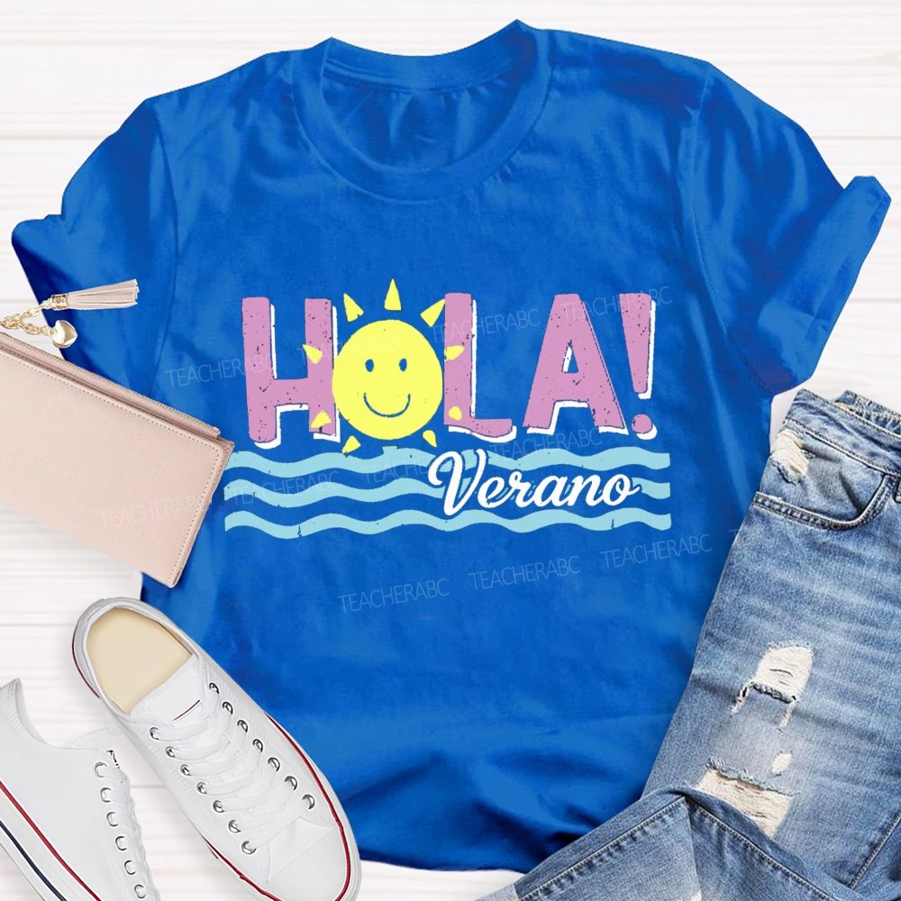 Hola Verano Sunshine Teacher T-shirt