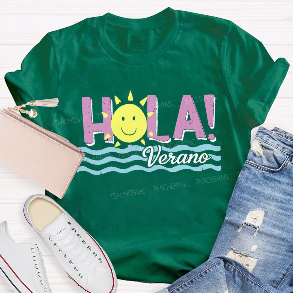 Hola Verano Sunshine Teacher T-shirt