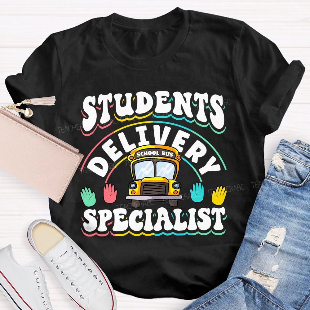 Students Delivery Specialist  Letters Graphics  Teacher T-shirt