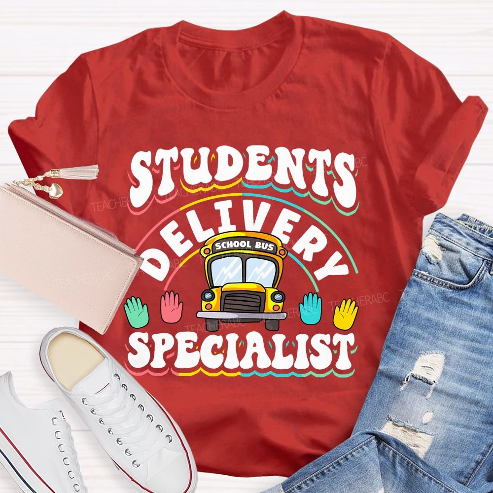 Students Delivery Specialist  Letters Graphics  Teacher T-shirt