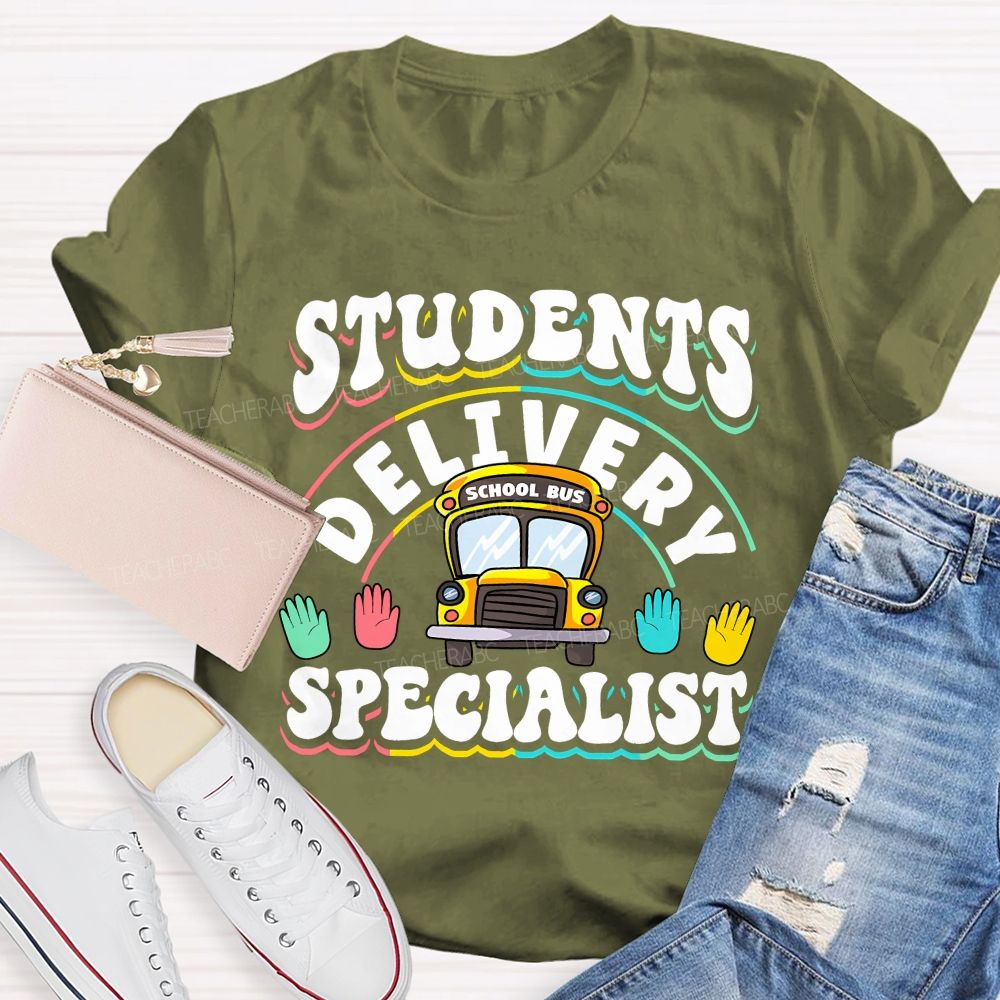 Students Delivery Specialist  Letters Graphics  Teacher T-shirt