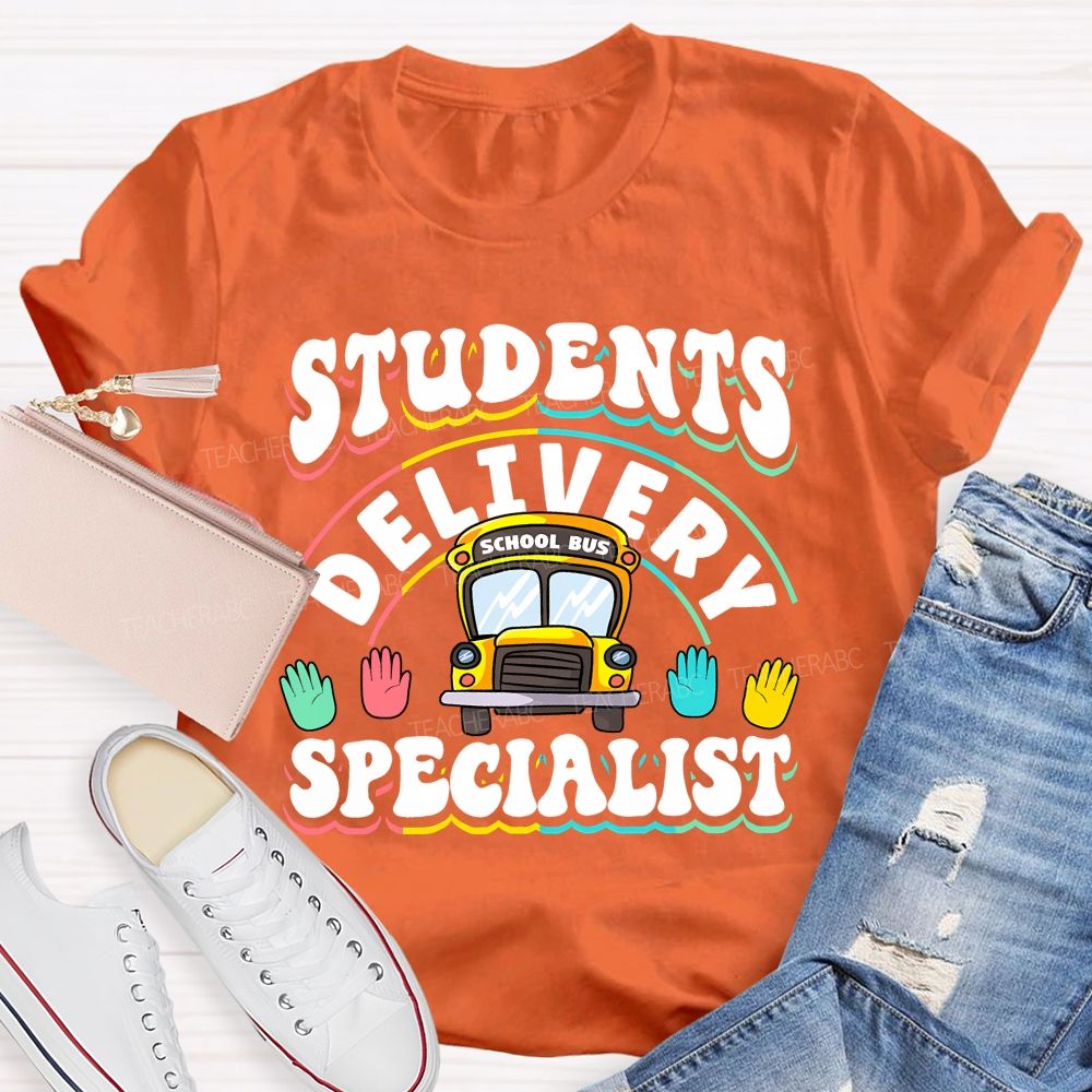 Students Delivery Specialist  Letters Graphics  Teacher T-shirt