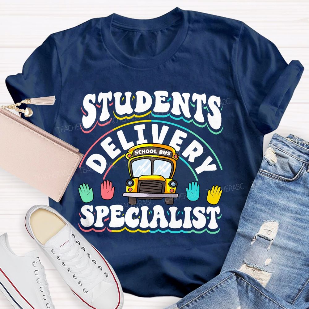 Students Delivery Specialist  Letters Graphics  Teacher T-shirt