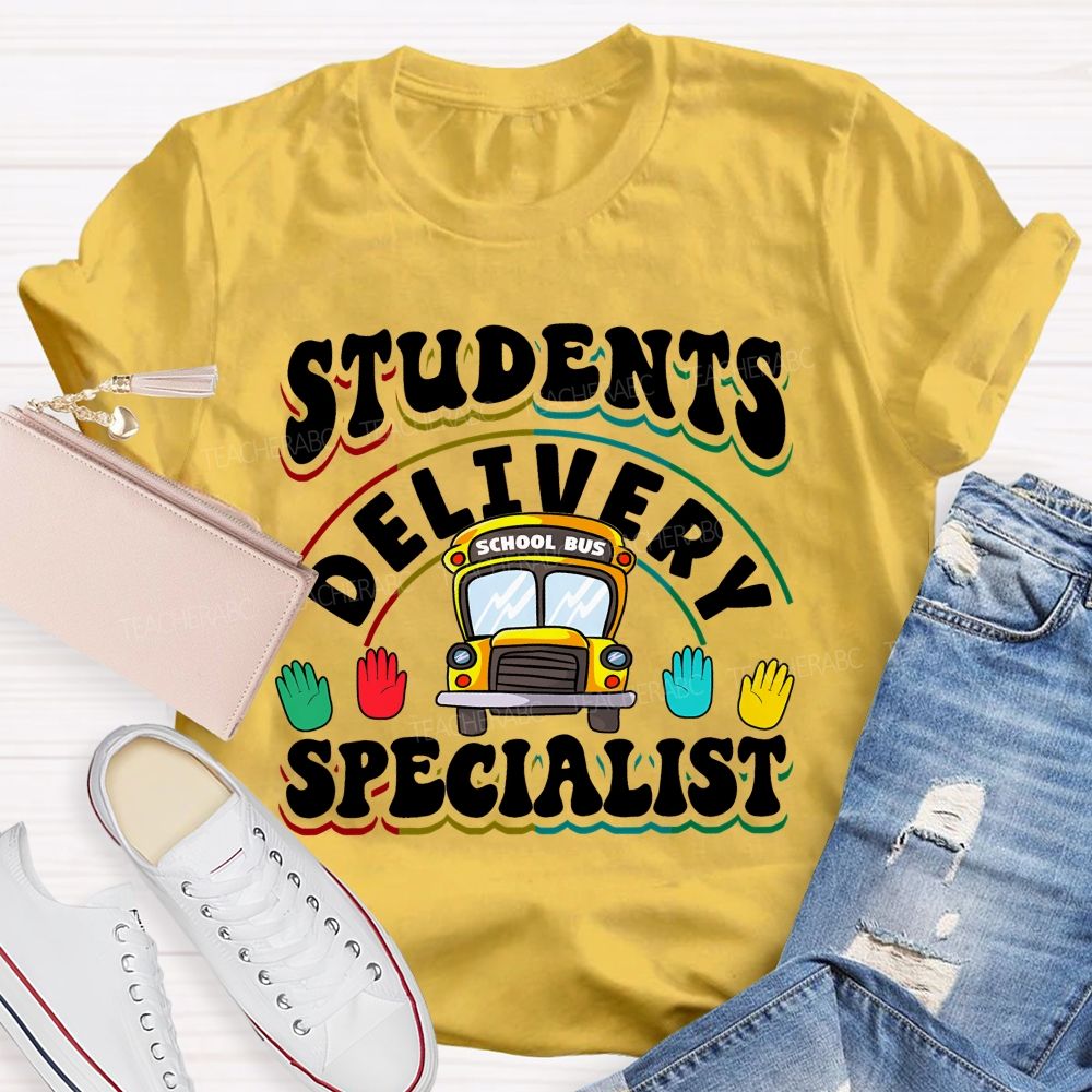 Students Delivery Specialist  Letters Graphics  Teacher T-shirt