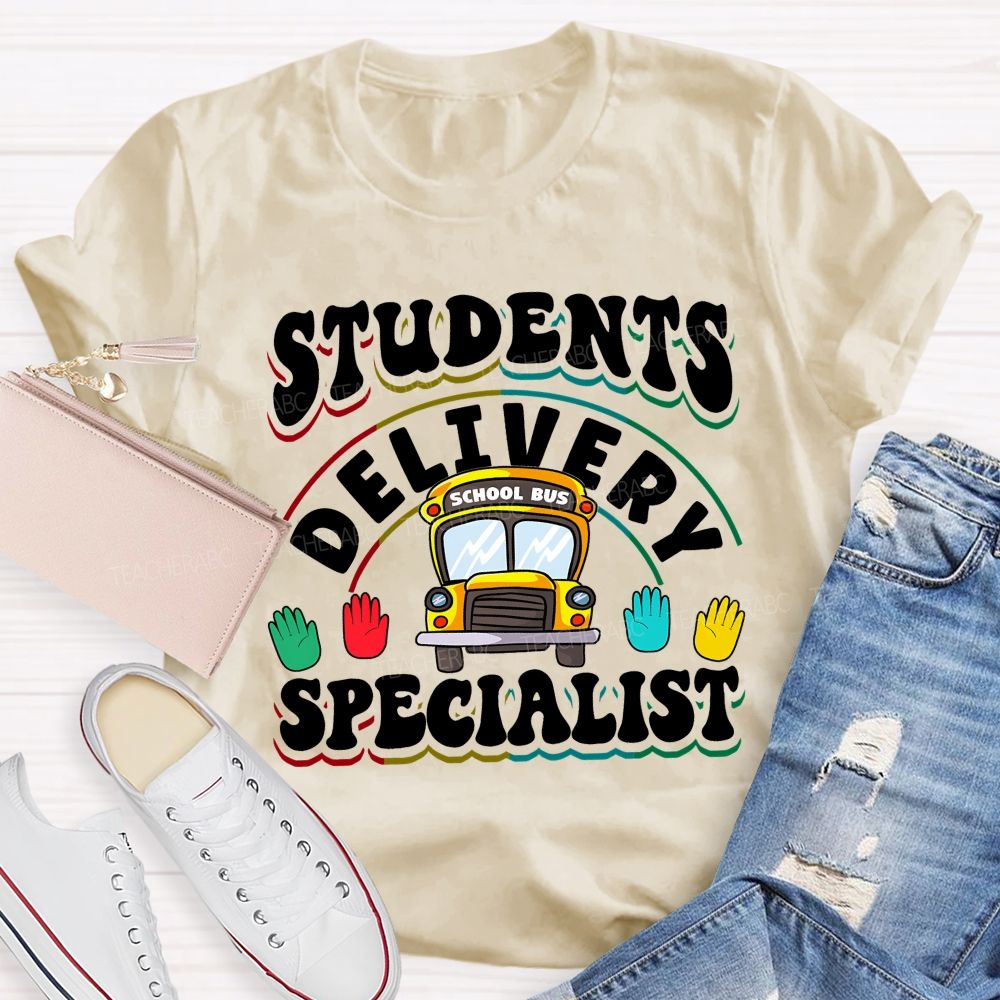 Students Delivery Specialist  Letters Graphics  Teacher T-shirt