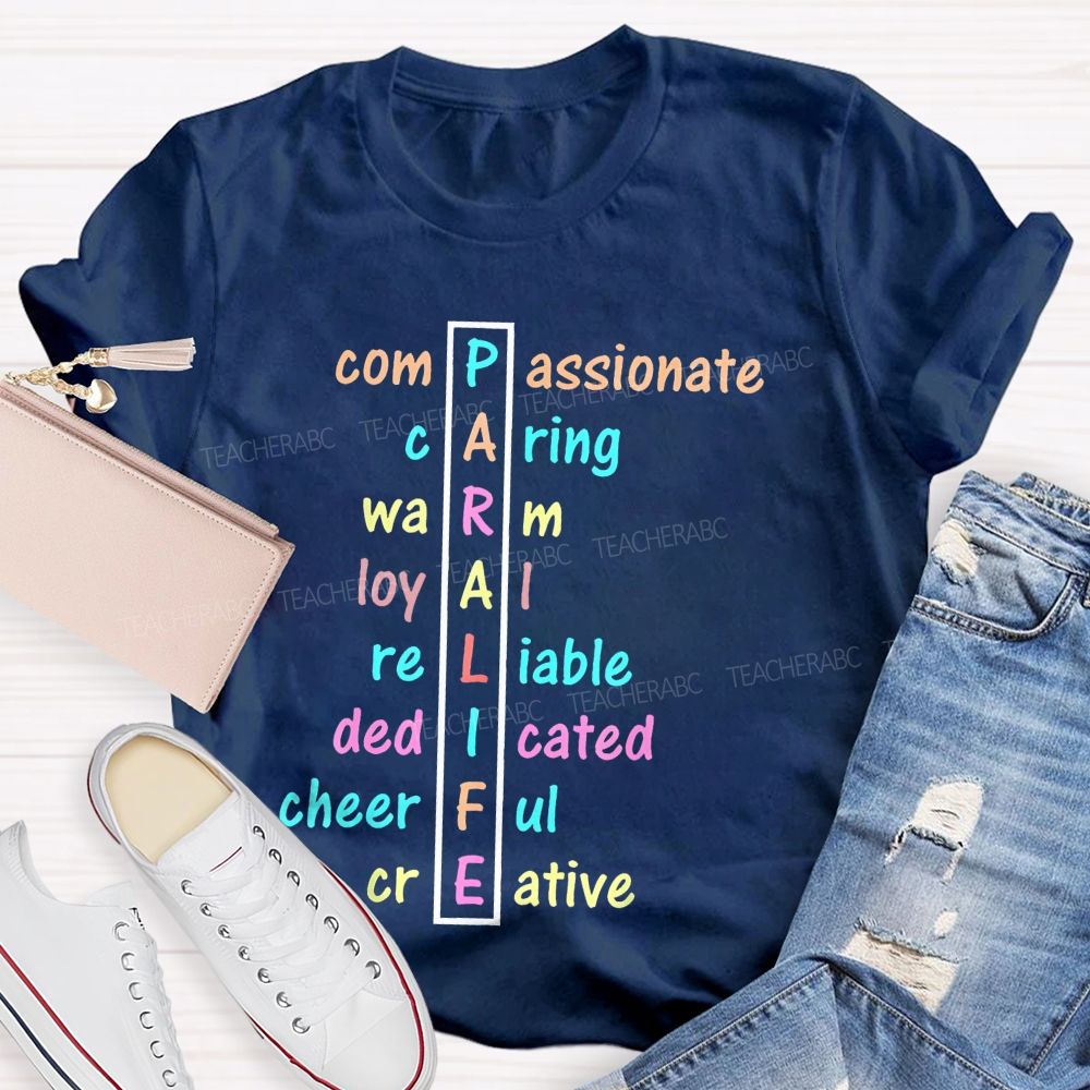 Paralife Compassionate Caring  Teacher T-shirt