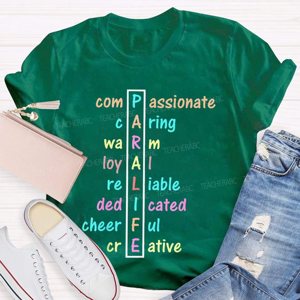Paralife Compassionate Caring  Teacher T-shirt