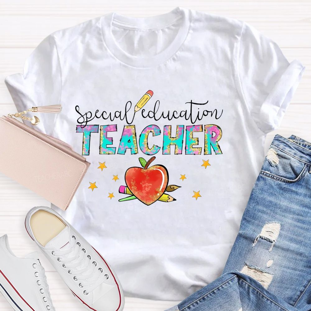 Special Education Teacher  Letters Patterns  Teacher T-shirt