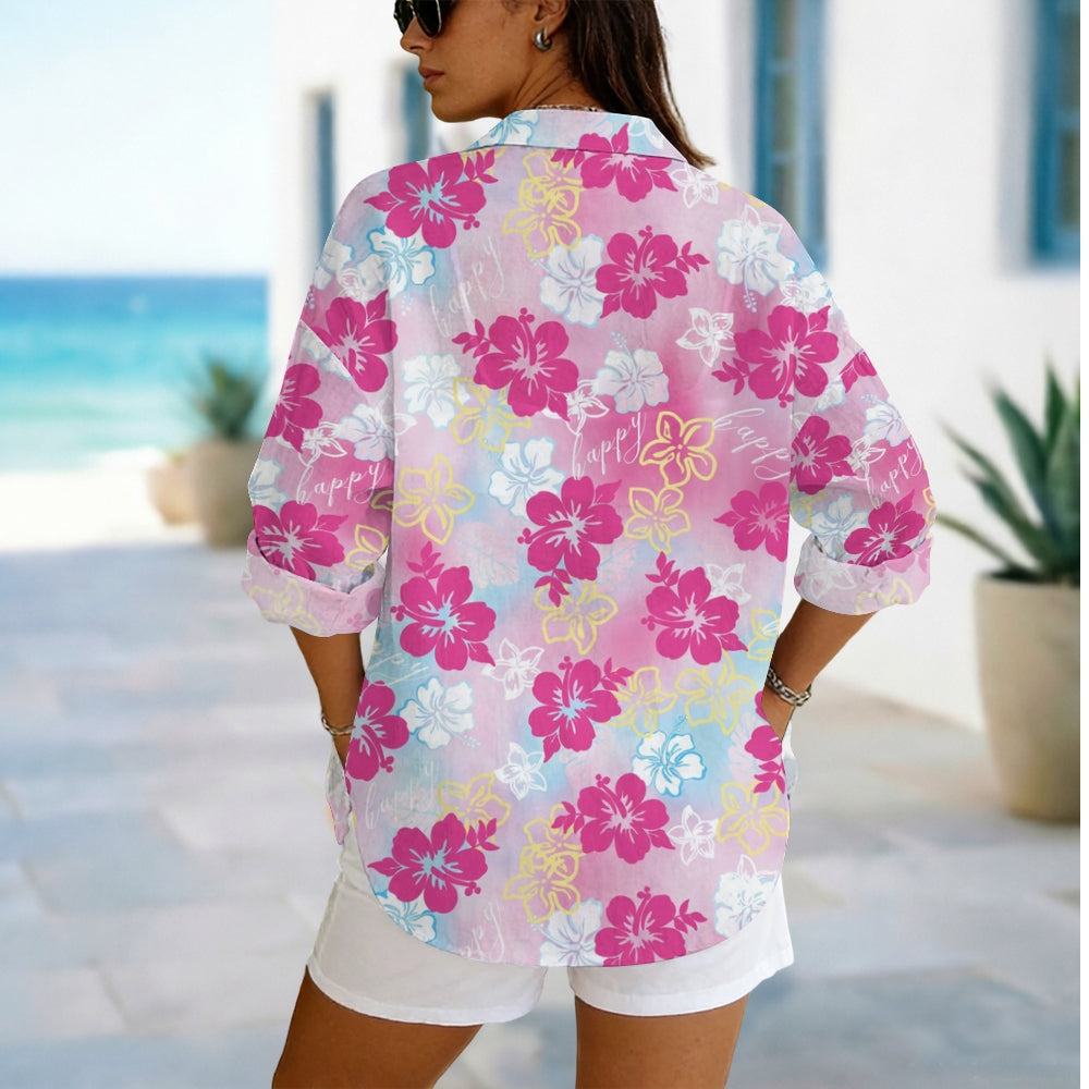 Pink Floral Blouse