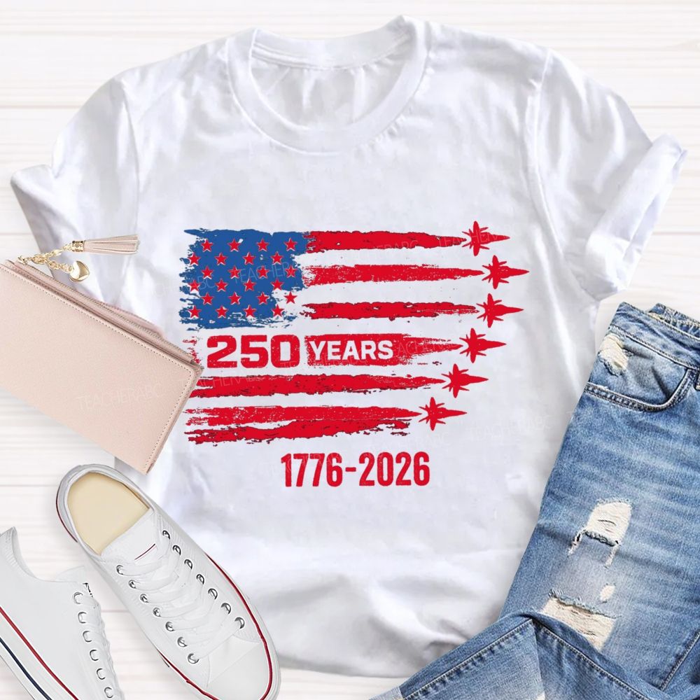 250 Years Stars And Strips Teacher T-shirt