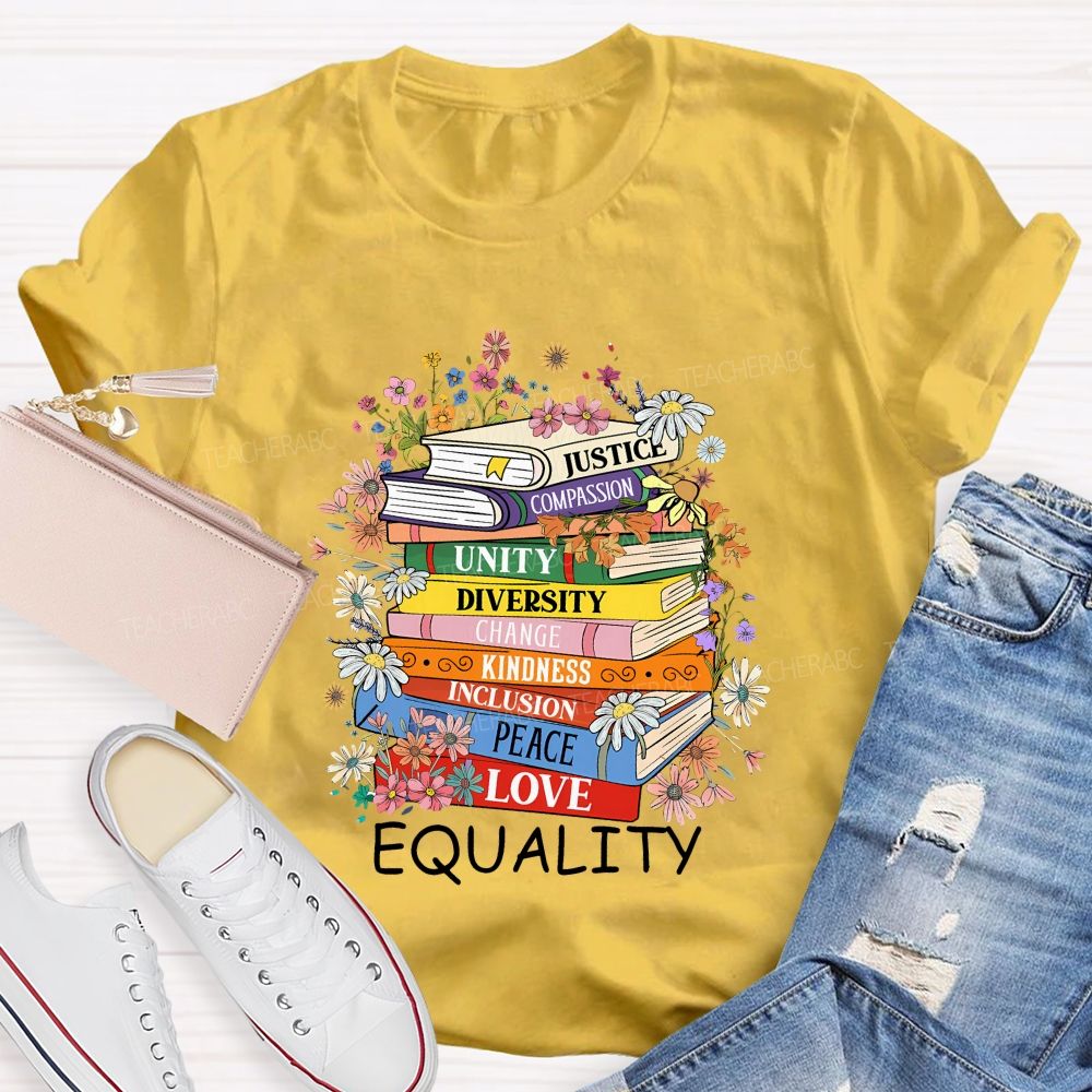 Justice Compassion Unity Diversity Change Kindness Inclusion Peace Love Equality T-shirt