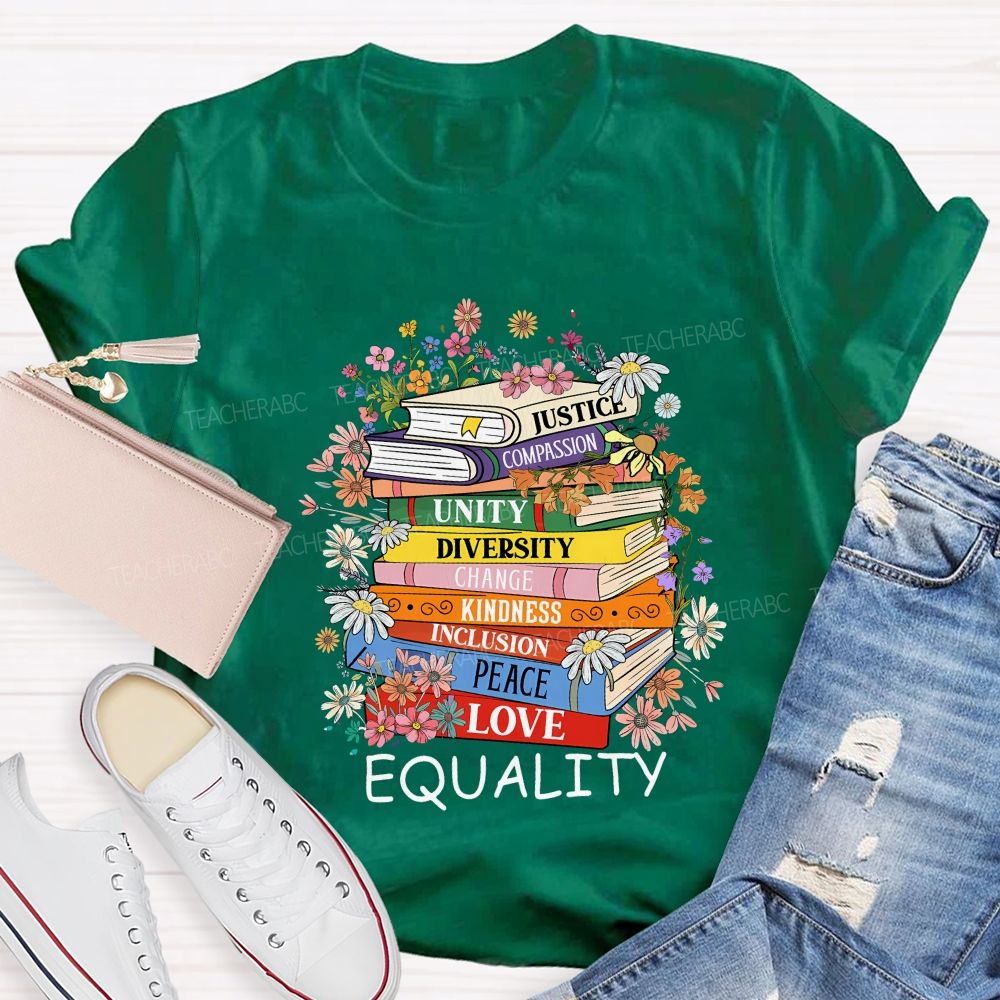 Justice Compassion Unity Diversity Change Kindness Inclusion Peace Love Equality T-shirt