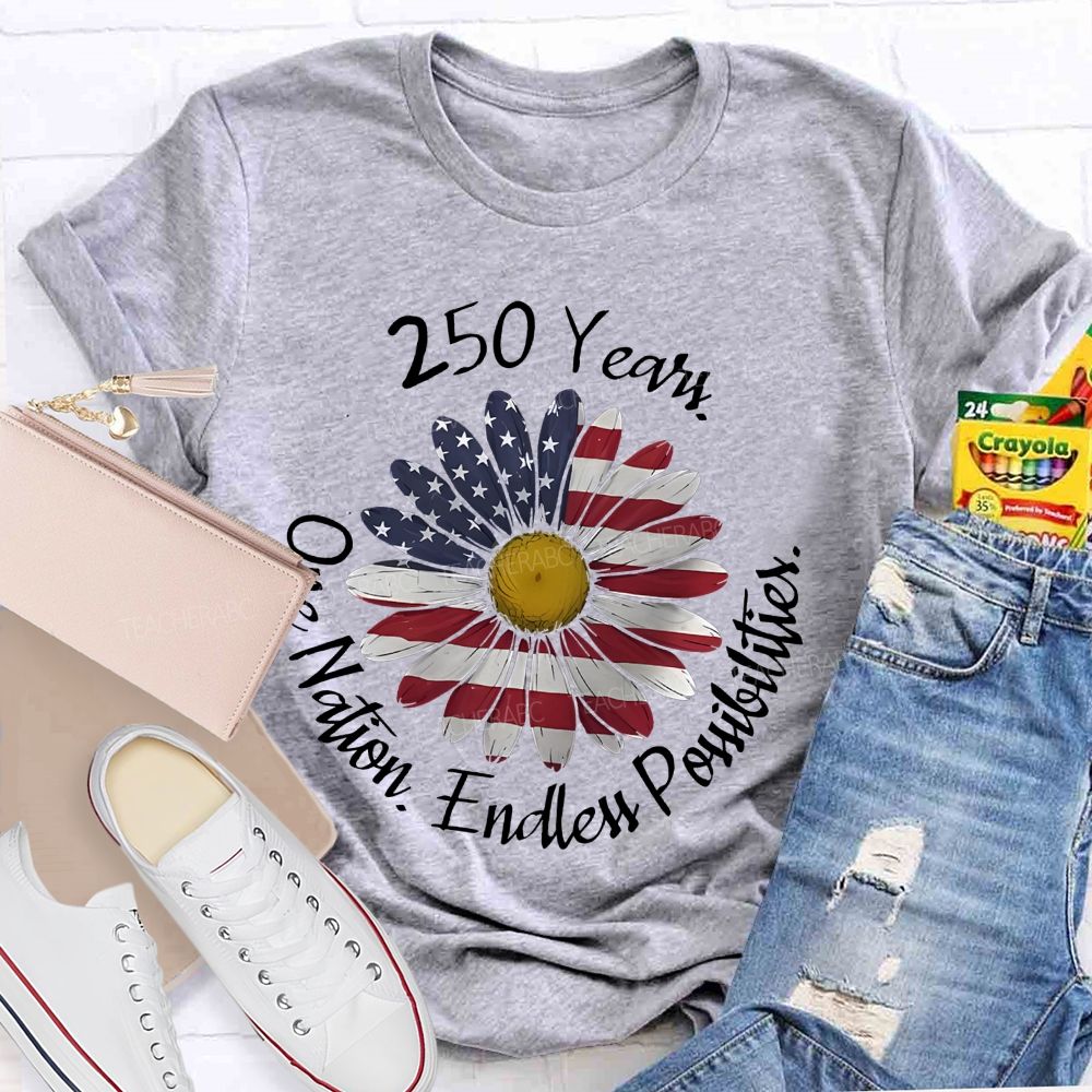 250 Years One Nation  Endless Possibilities  Teacher T-shirt