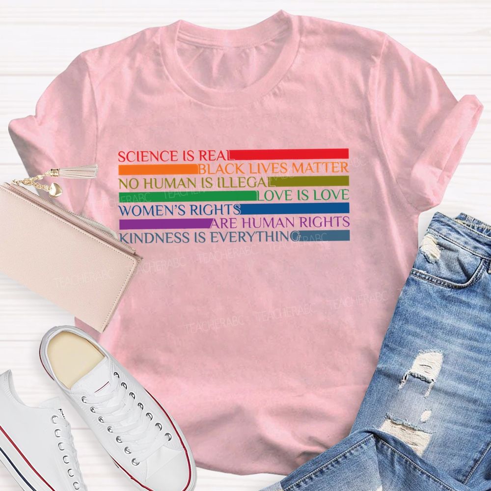 Science Is Real Black Lives Matter  Teacher T-shirt