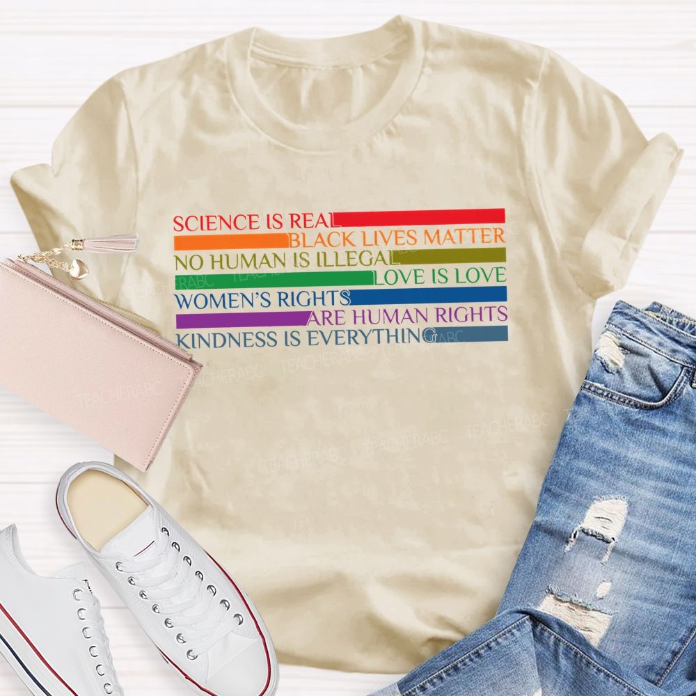 Science Is Real Black Lives Matter  Teacher T-shirt