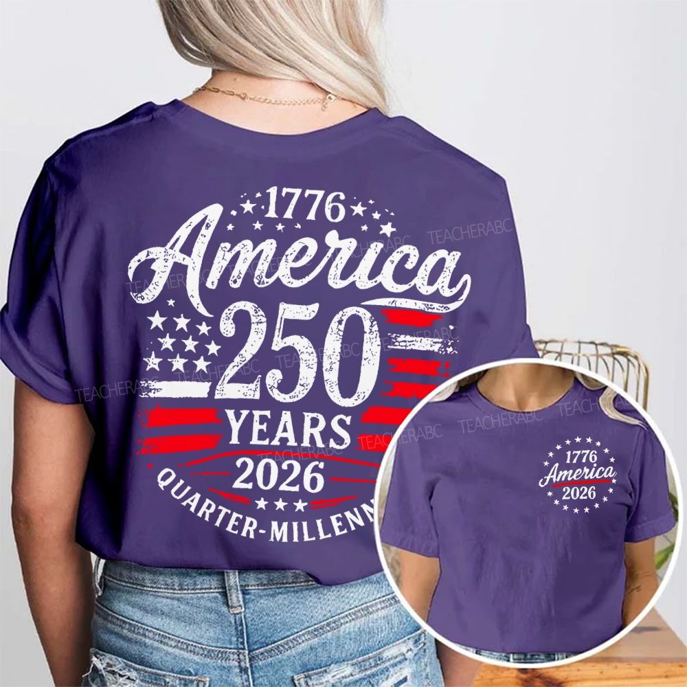 America 250 Years   Double Printed T-shirt