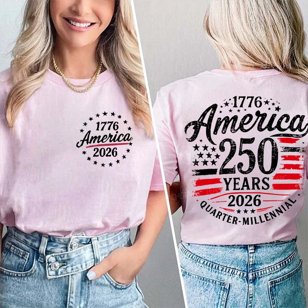 America 250 Years   Double Printed T-shirt