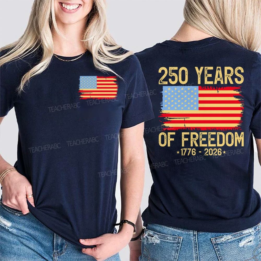 250 Years Of Freedom  Double Printed T-shirt