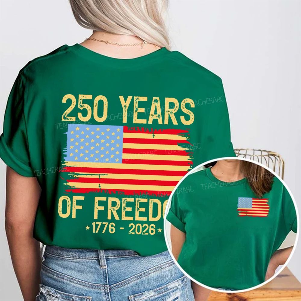 250 Years Of Freedom  Double Printed T-shirt